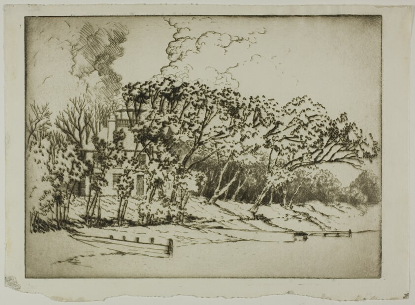 Charles Deering's Evanston Home, Seen from the Lake