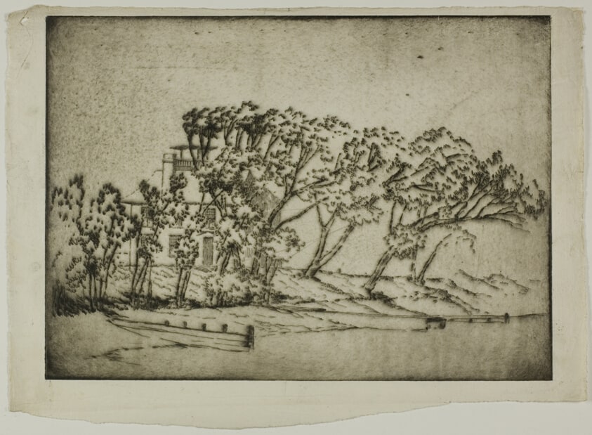 Charles Deering's Evanston Home, Seen from the Lake