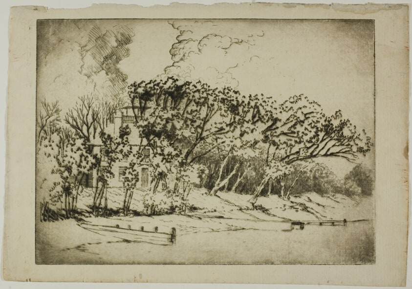 Charles Deering's Evanston Home, Seen from the Lake