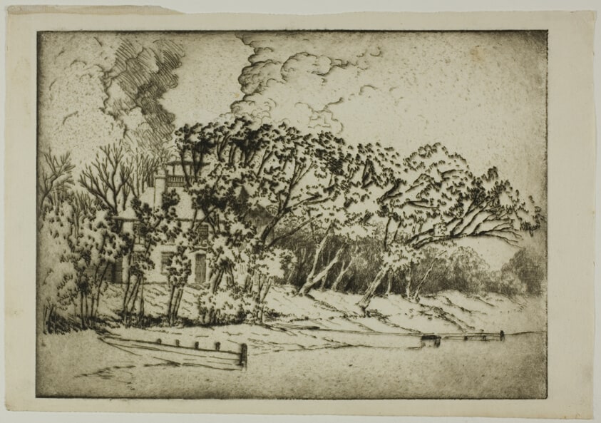 Charles Deering's Evanston Home, Seen from the Lake