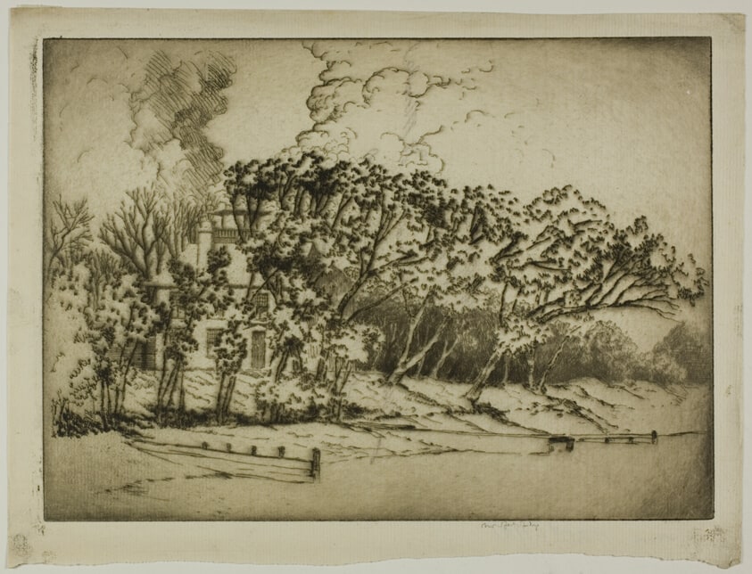 Charles Deering's Evanston Home, Seen from the Lake