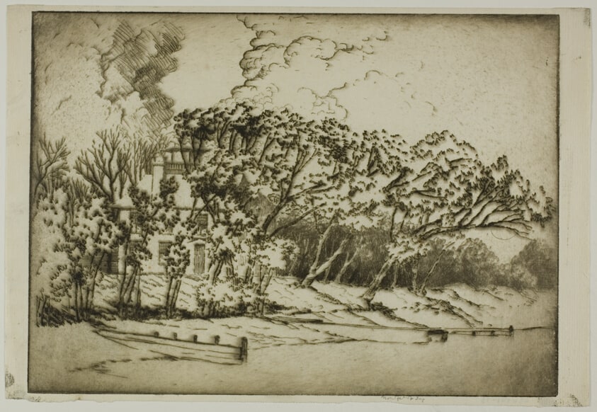 Charles Deering's Evanston Home, Seen from the Lake