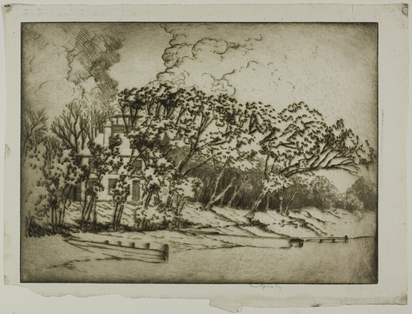 Charles Deering's Evanston Home, Seen from the Lake