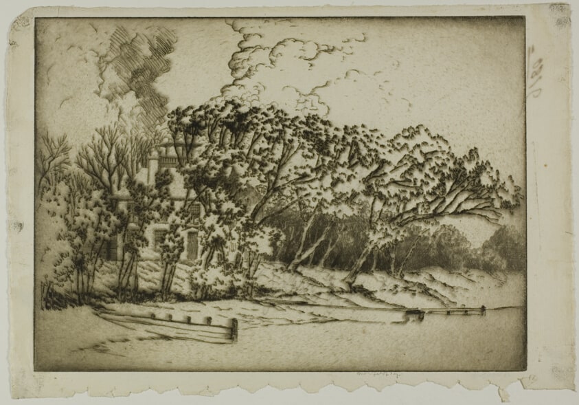 Charles Deering's Evanston Home, Seen from the Lake