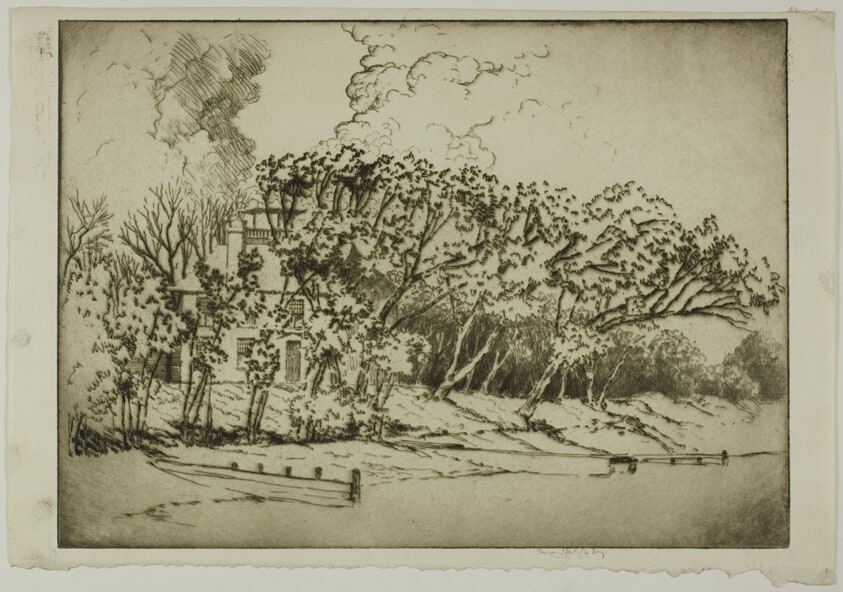 Charles Deering's Evanston Home, Seen from the Lake