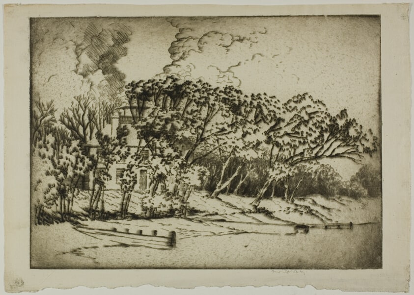 Charles Deering's Evanston Home, Seen from the Lake