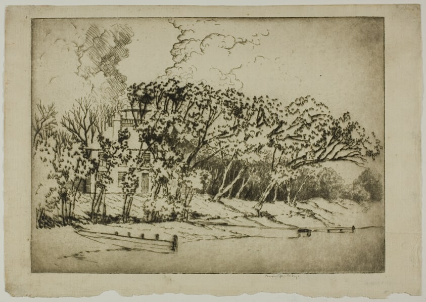 Charles Deering's Evanston Home, Seen from the Lake