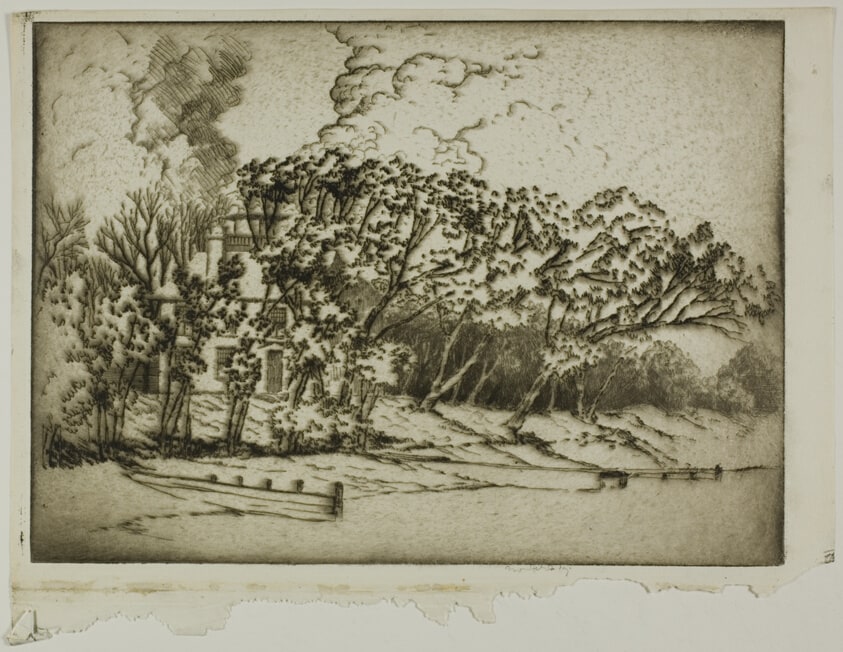 Charles Deering's Evanston Home, Seen from the Lake