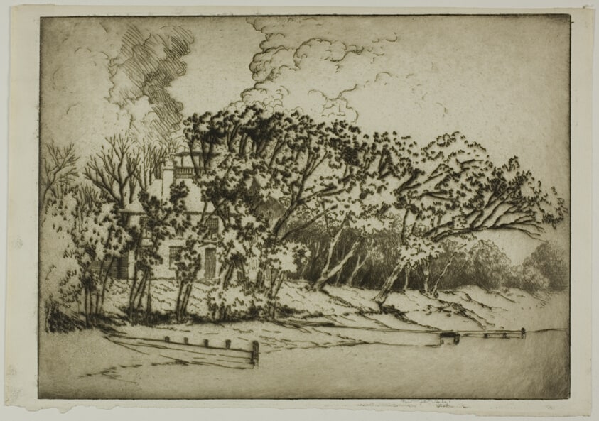 Charles Deering's Evanston Home, Seen from the Lake