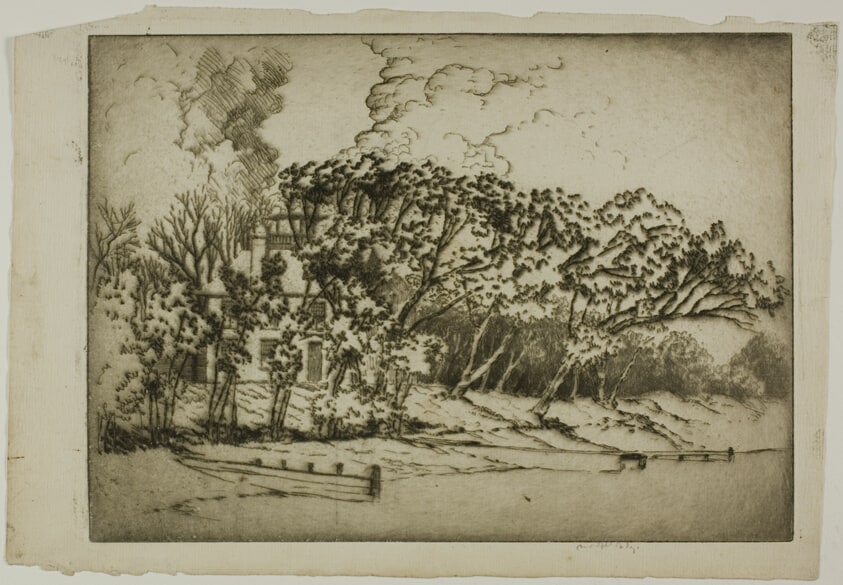 Charles Deering's Evanston Home, Seen from the Lake