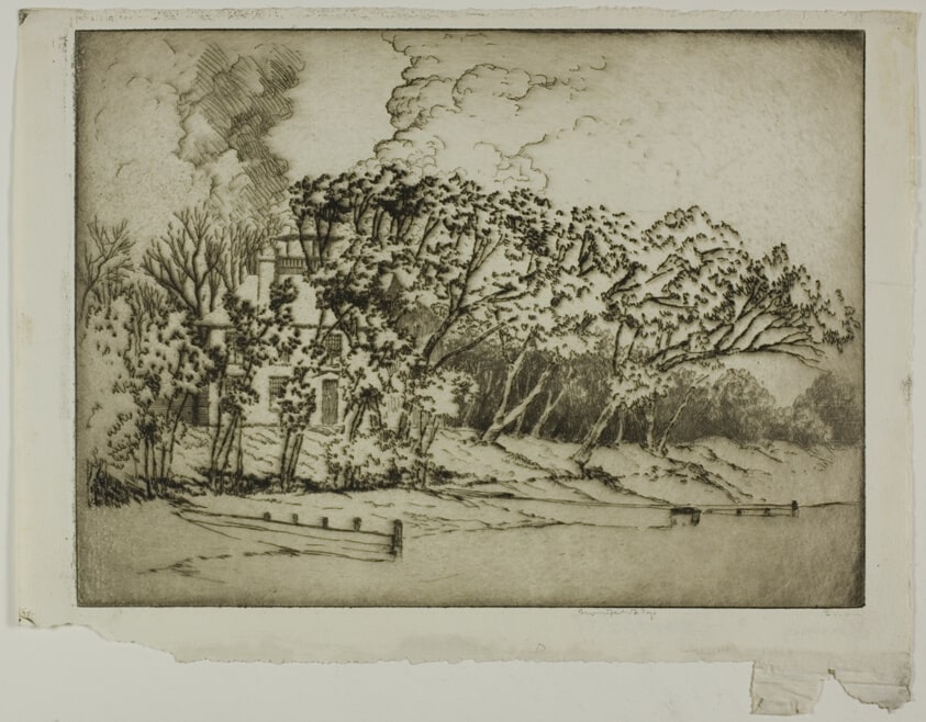 Charles Deering's Evanston Home, Seen from the Lake