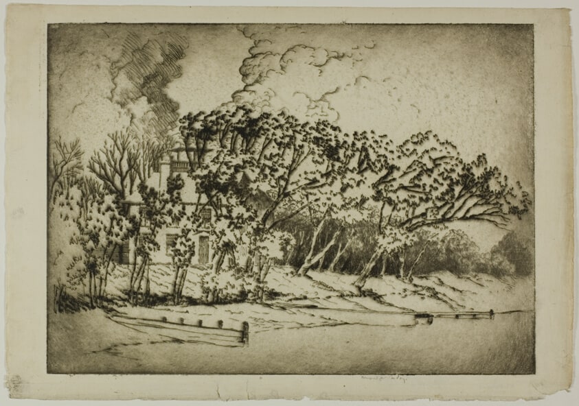 Charles Deering's Evanston Home, Seen from the Lake