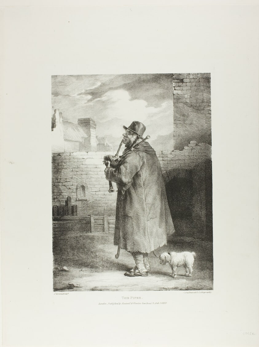 The Piper, plate 1 from Various Subjects Drawn from Life and on Stone (The English Suite)