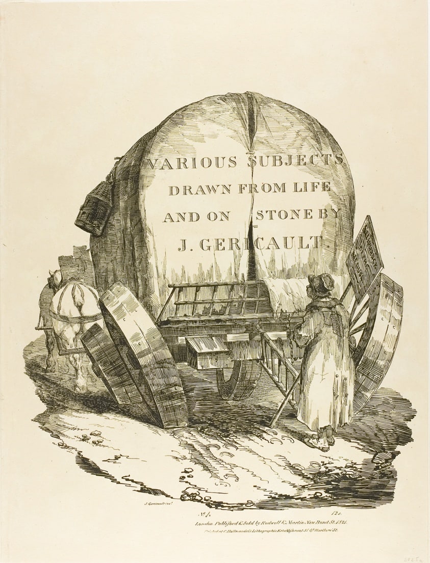 A Horse-Drawn Wagon, Title Page for Various Subjects Drawn from Life and on Stone (The English Suite)
