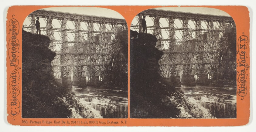 Portage Bridge. East Bank, 284 ft high, 800 ft long, Portage, N.Y.