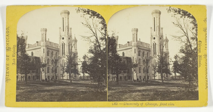 University of Chicago, front view, No. 142 from the series "Views of Chicago and Vicinity"