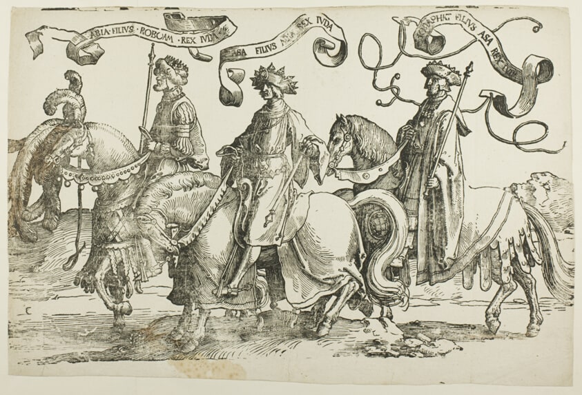 Abijah, Asa, Jehosafat, plate two, from The Twelve Kings of Israel