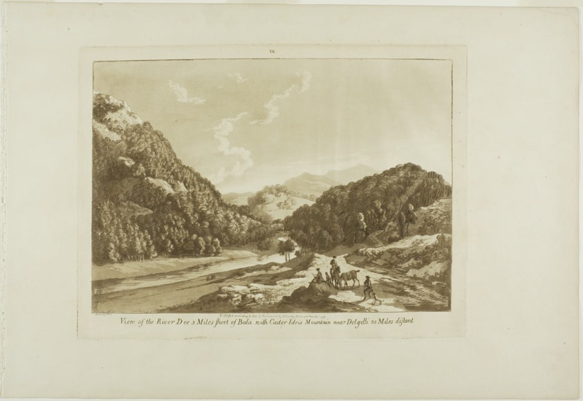 View of the River Dee 3 Miles Short of Bala, with Cadar-Idris Mountain near Dolgelli 30 Miles Distant, plate nine from Twelve Views in Wales