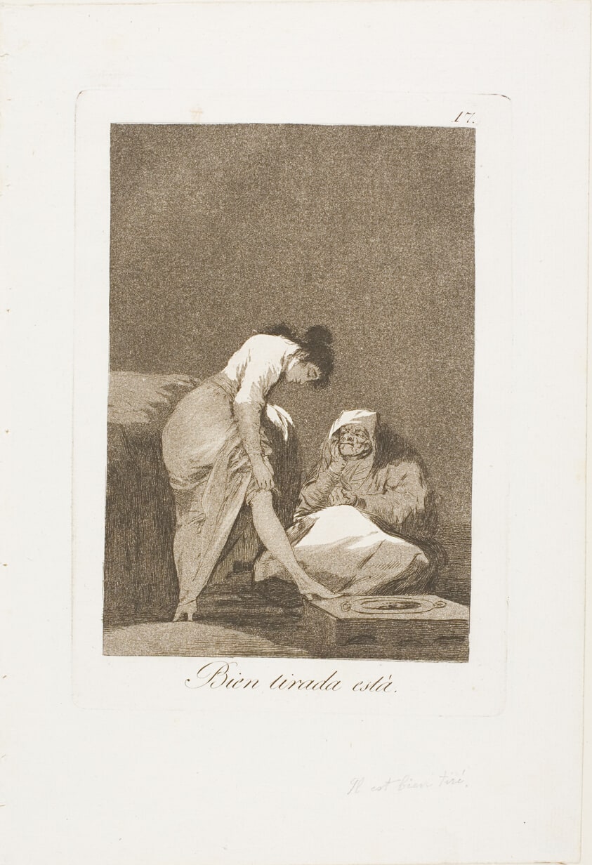 It is Nicely Stretched, plate 17 from Los Caprichos