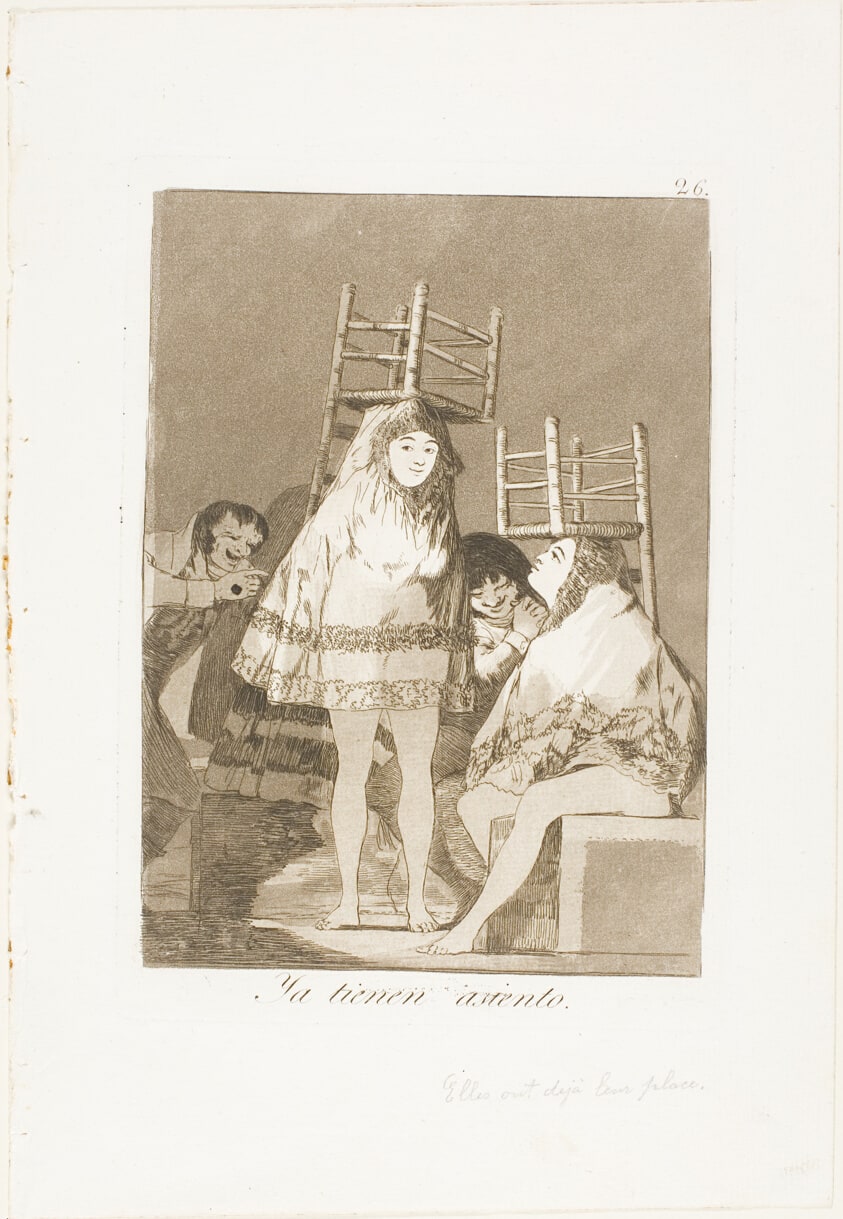 They've Already Got a Seat (i.e. bottom), plate 26 from Los Caprichos