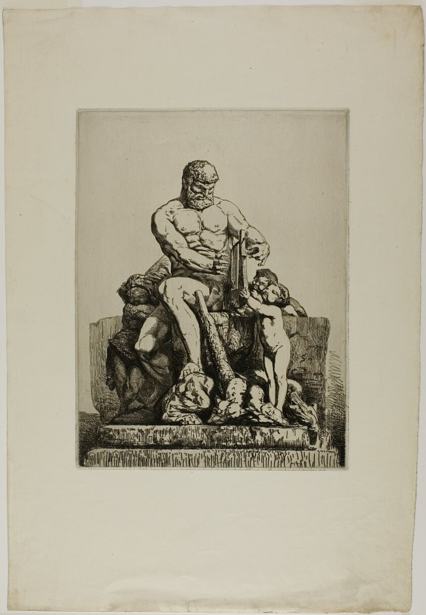 Hercules, plate one from Twelve Etchings by Chifflart