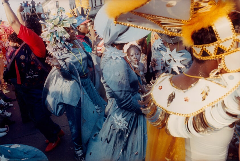 Child among the "Dervishes", West Indian Carnival, Brooklyn