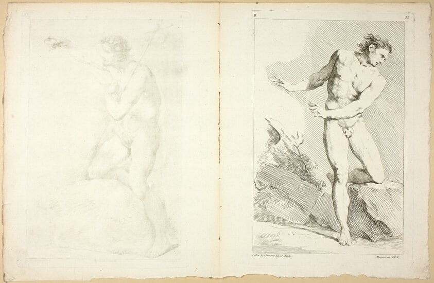Page 38 and Page 39, from Second Livre de Figures d'Academies Gravées en Partie par les Professeurs de l’Académie Royale