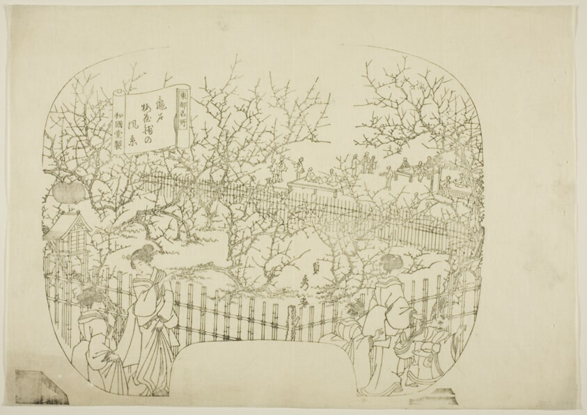 Key block for a print from the series "Toto meisho" (Famous Views of the Eastern Capital)