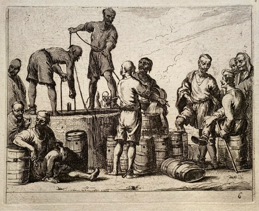 Sailors Drawing Water, plate 6 from Views of Harbours