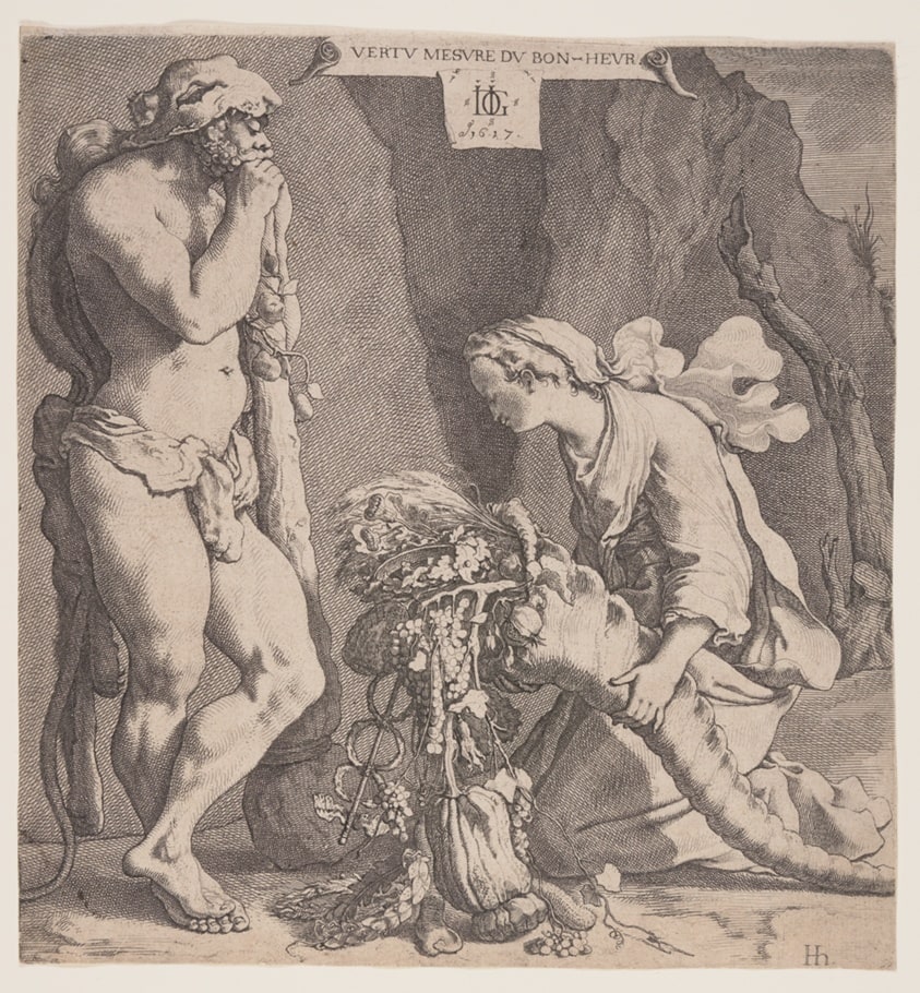 Fortuna Pouring Out the Horn of Plenty Before Hercules