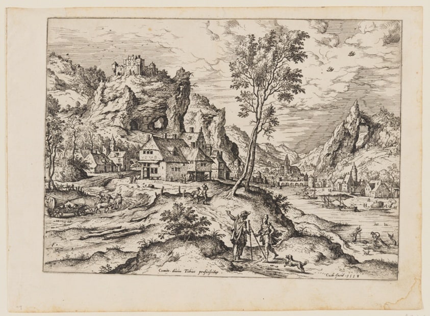 Tobias with the Angel and Dog, from Landscapes with Biblical and Mythological Scenes