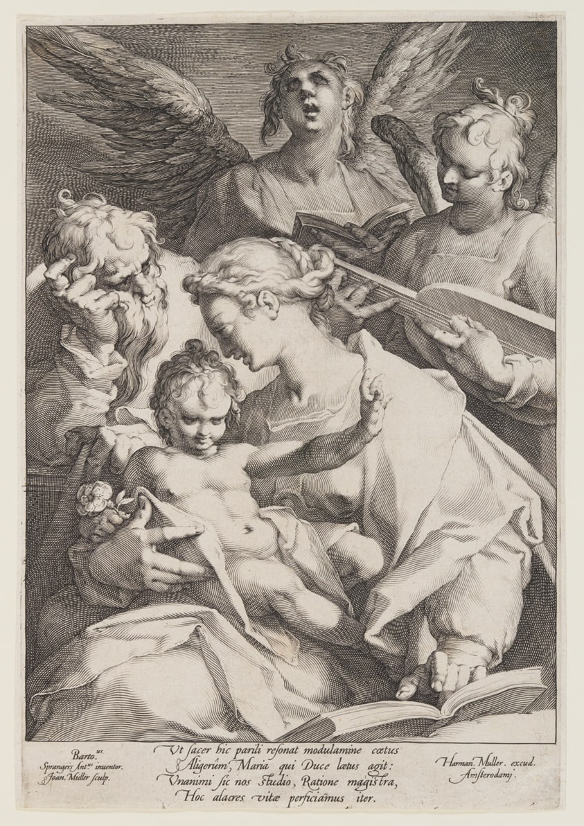Holy Family and Two Music-Making Angels