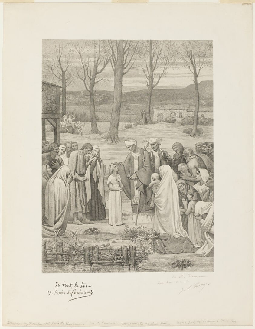 Pastoral Life of Saint Geneviève (center panel)