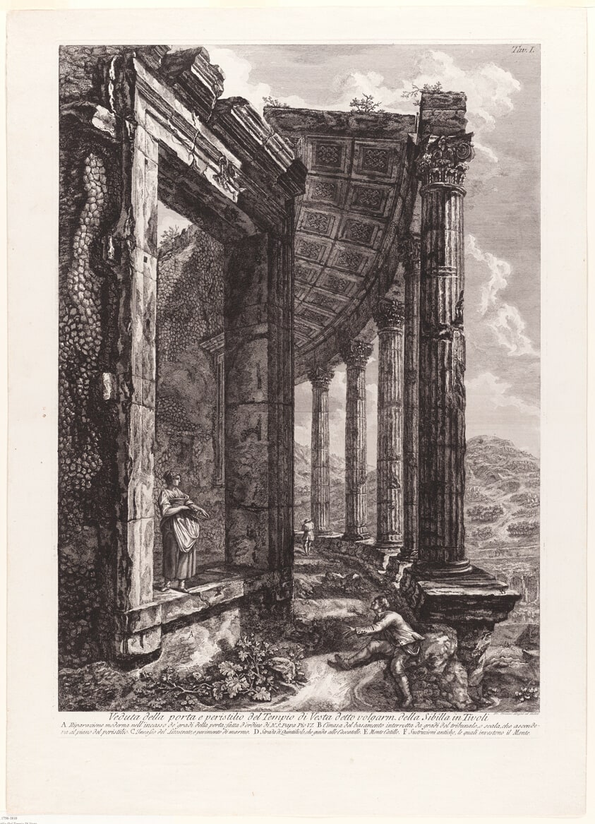 View of the Door and Peristyle of the Temple of Vesta