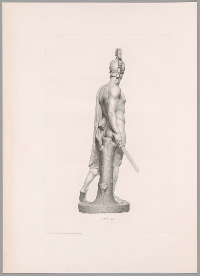 Ettore, Side View, from Oeuvre de Canova