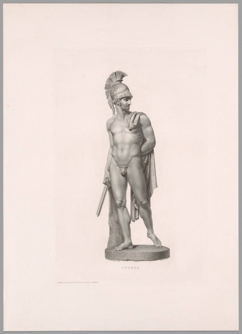 Ettore, Front View, from Oeuvre de Canova