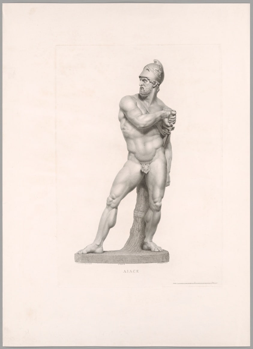 Ajax, Front View, from Oeuvre de Canova