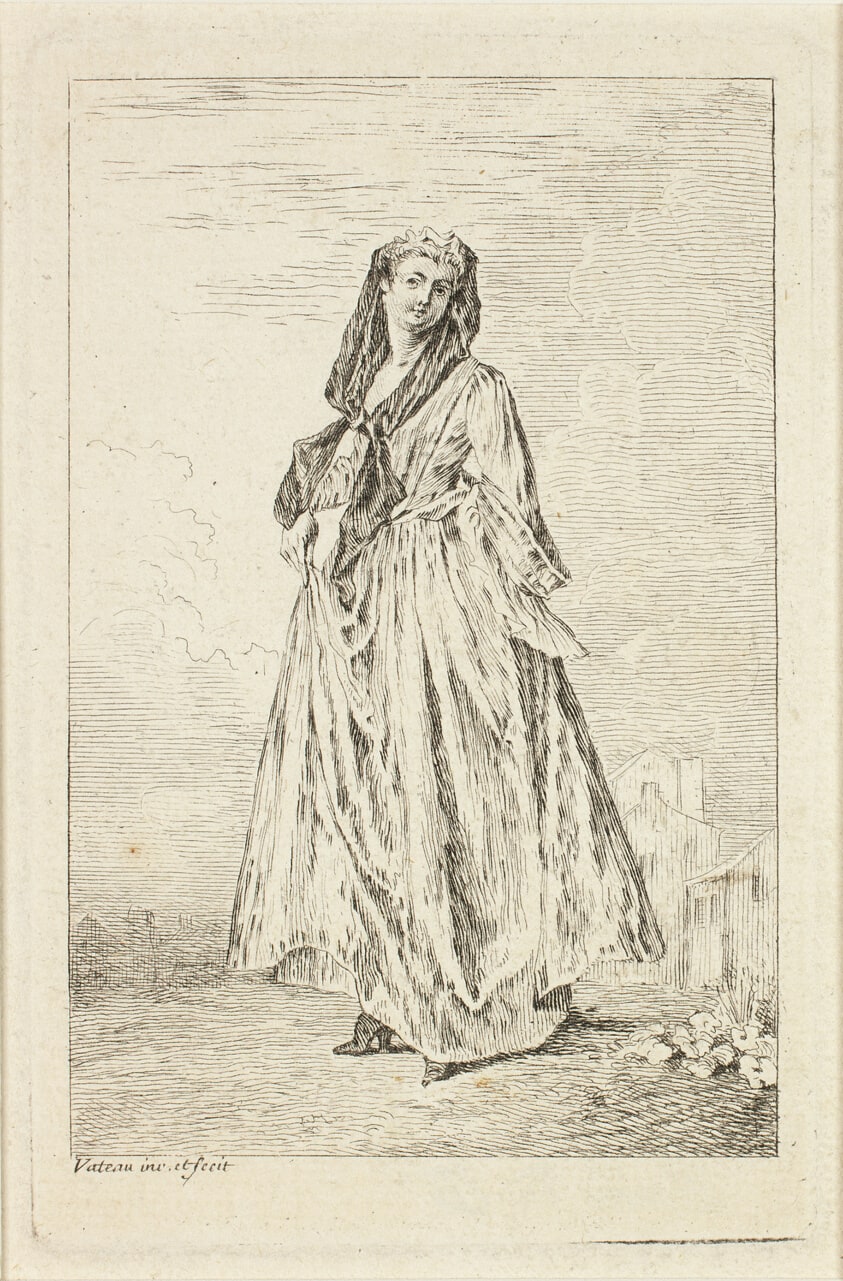 Walking Woman Holding her Skirt, from Figures de modes
