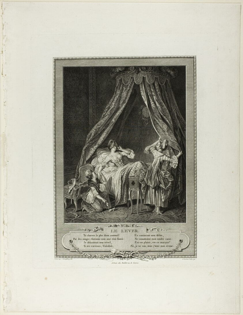 Le Lever (Awakening, from Monument du Costume Physique et Moral de la fin du Dix-huitième siècle)