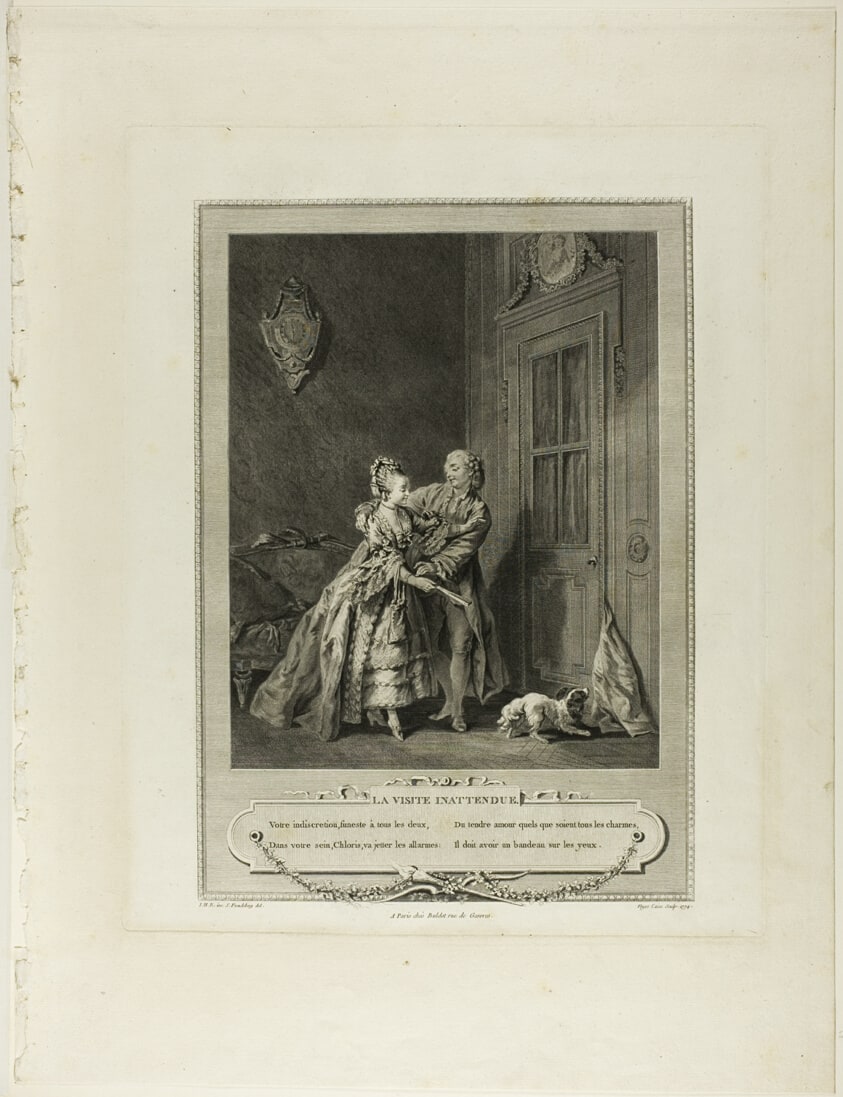 La Visite Inattendue (Unexpected Call, from Monument du Costume Physique et Moral de la fin du Dix-huitième siècle)