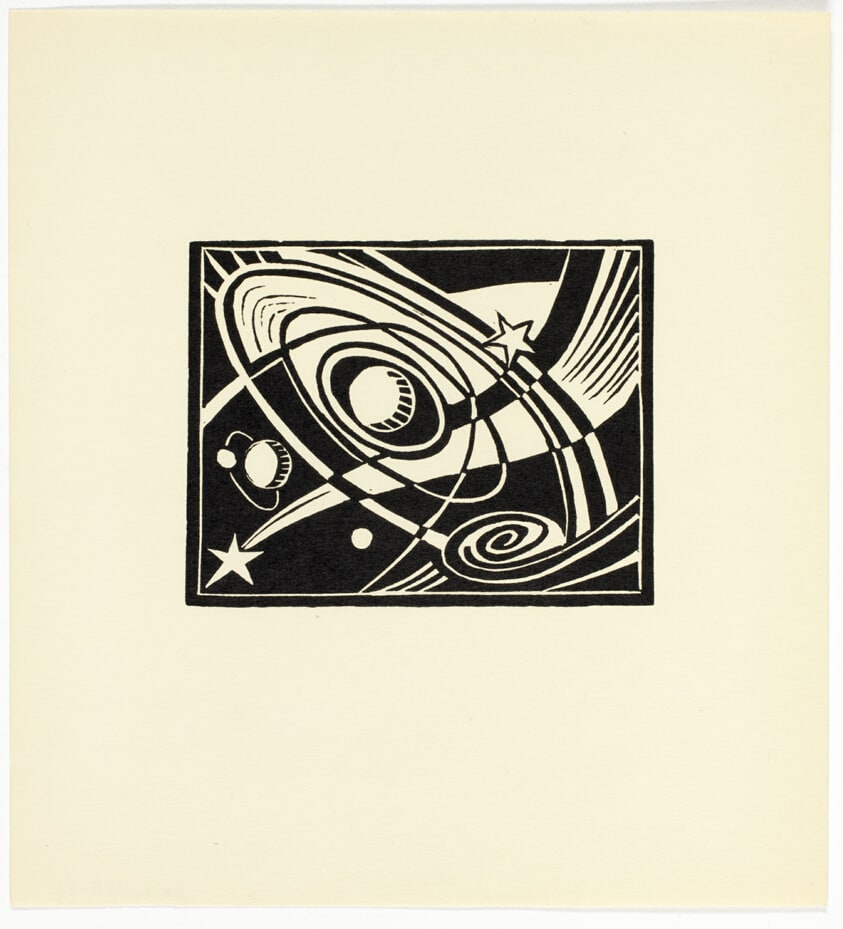Spacial Orbits - print #35 of 52 in the 1936 Calendar of The Chicago Society of Artists