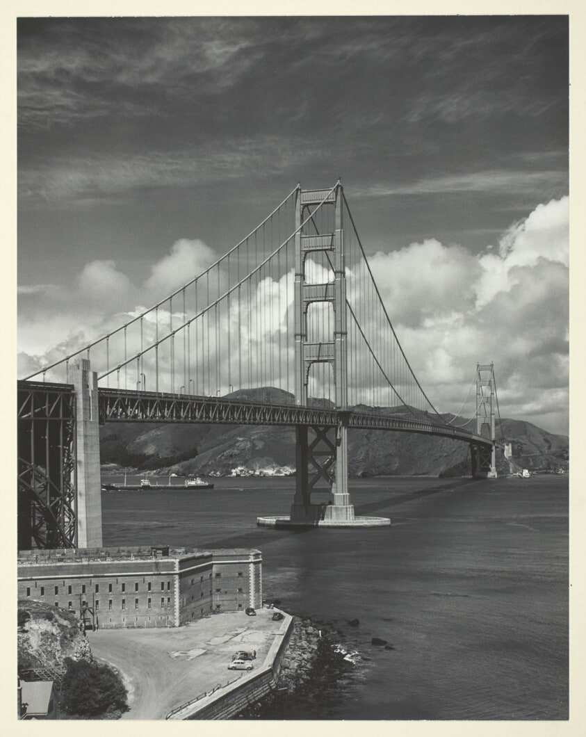 Tanker Passes under Golden Gate Bridge, San Francisco