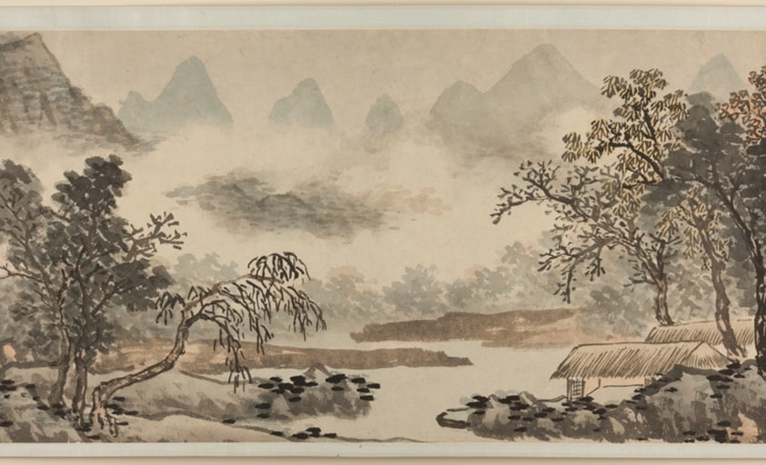 Clouds over the River before Rain 溪雲欲雨圖