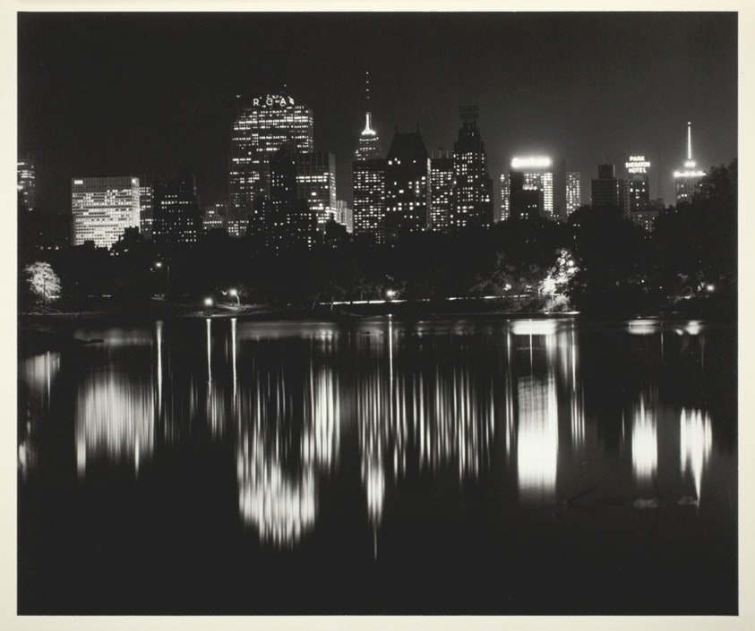 View from Central Park, Reflections in Lake