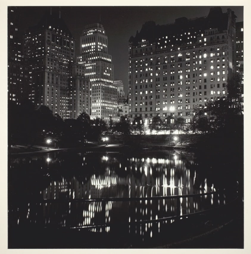 Plaza Hotel Reflected in Lake, Central Park