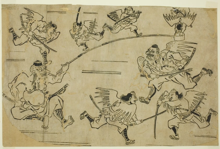 The Tengu King Training his Pupils