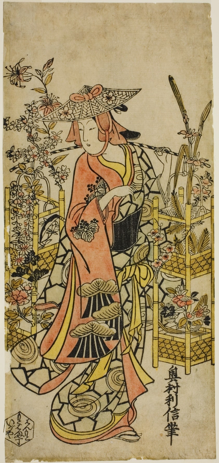 The Actor Hayakawa Hatsuse as a Flower Vendor