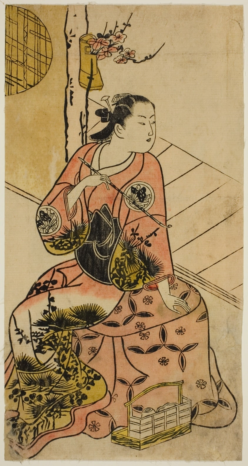The Actor Sanjo Kantaro holding a pipe