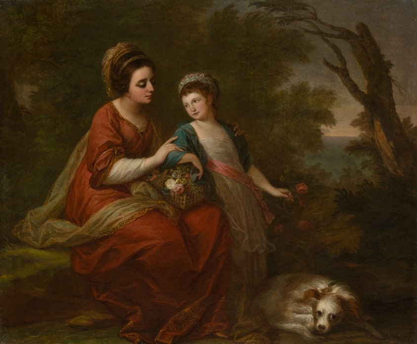 Mrs. Hugh Morgan and Her Daughter