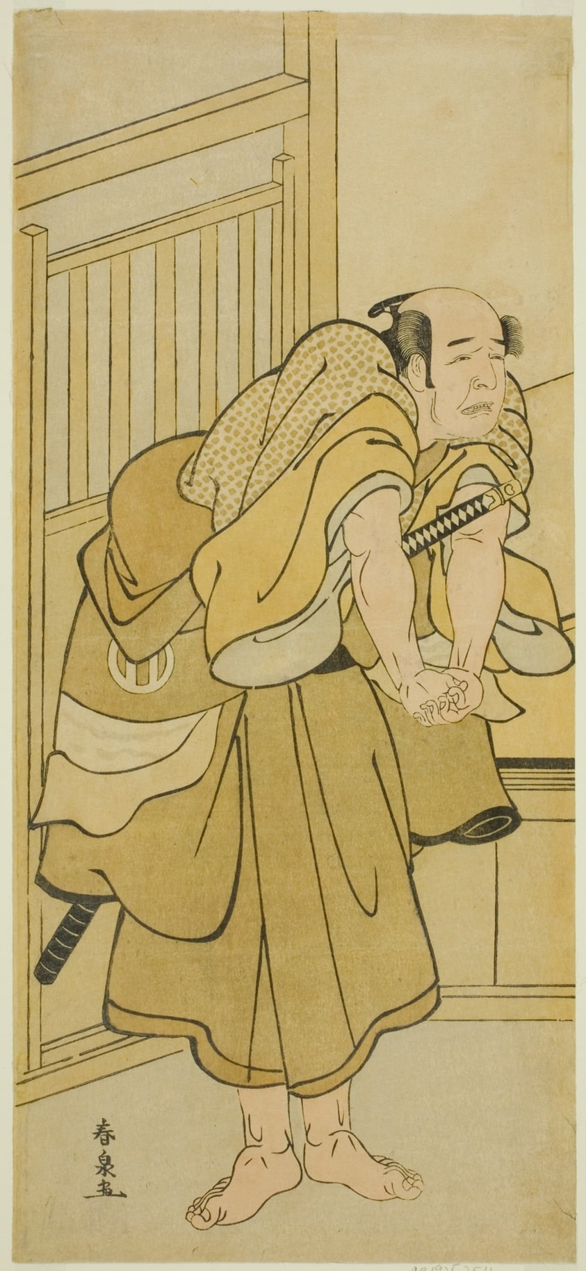 The Actor Asao Tamejuro I as Drunken Gotobei in the Play Yoshitsune Koshigoe Jo, Performed at the Ichimura Theater in the Ninth Month, 1790